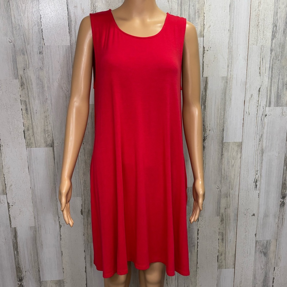 Zenana Premium Sleeveless Red Tank Dress